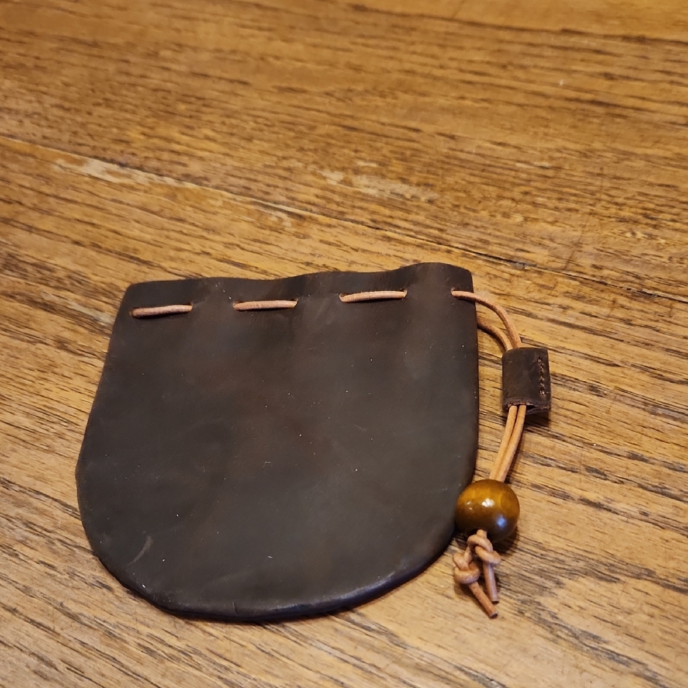 Draw String Leather Pouch